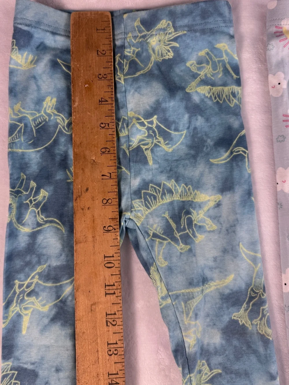 Old Navy Kids Pajama Bottoms - Blue Dinosaur & Light Gray Rainbow Print